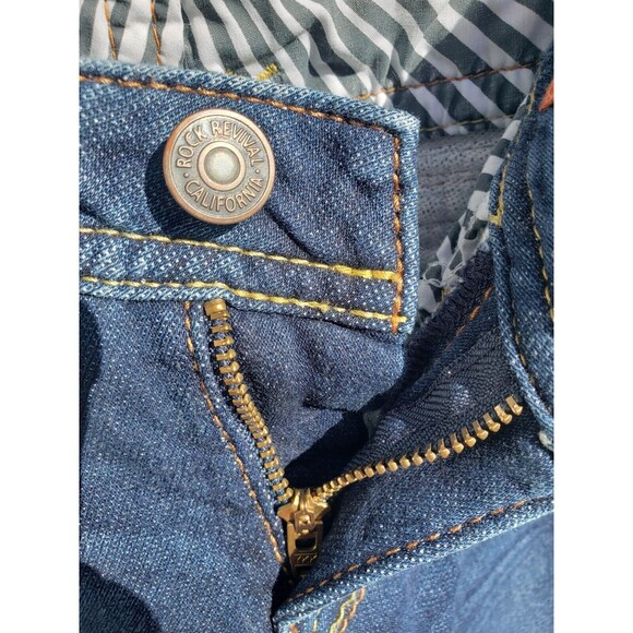Rock Revival Jeans 25 Womens Blue Denim Jessica Skinny Leg Dark Wash Stretch - Picture 5 of 16